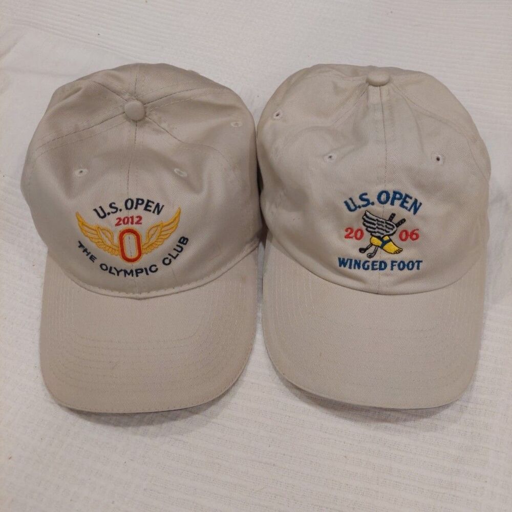 US Open 2012 And 2006 The Olympic Club USGA Member PGA Golf Hats Khaki Tan